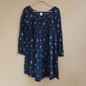 Floral Blue Kids Dress